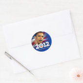 Sticker Rond Obama Biden 2012 (Enveloppe)
