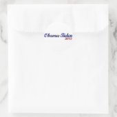 Sticker Rond Obama Biden 2012 (Sac)