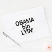 Sticker Rond Obama bin Lyin' (Enveloppe)