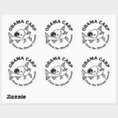 Sticker Rond Obama Carp (Feuille)
