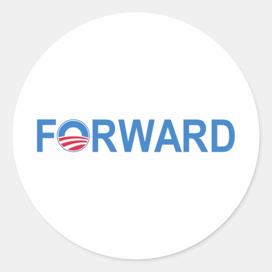 Sticker Rond Obama en avant (Devant)