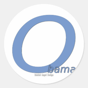 Sticker Rond Obama grand O