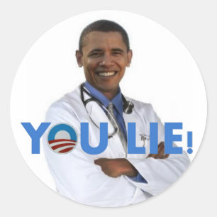 Sticker Rond Obama Health Care, vous mentez
