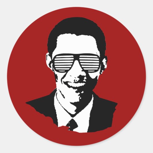 Sticker Rond Obama inaugure (Devant)