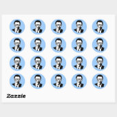 Sticker Rond Obama inaugure (Feuille)