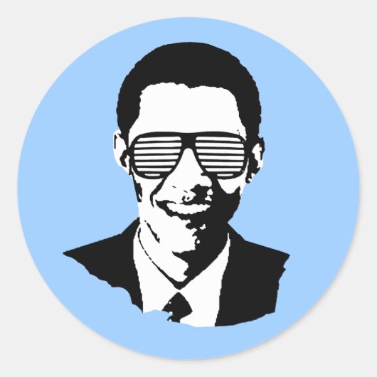 Sticker Rond Obama inaugure (Devant)