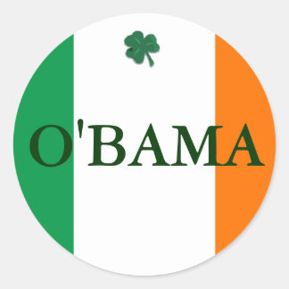 Sticker Rond Obama irlandais