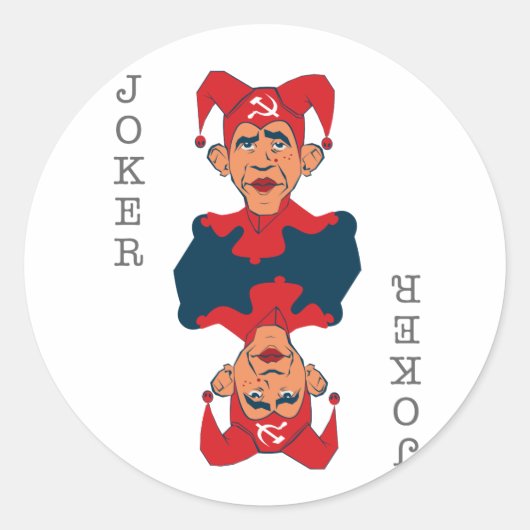 Sticker Rond Obama-Joker (Devant)
