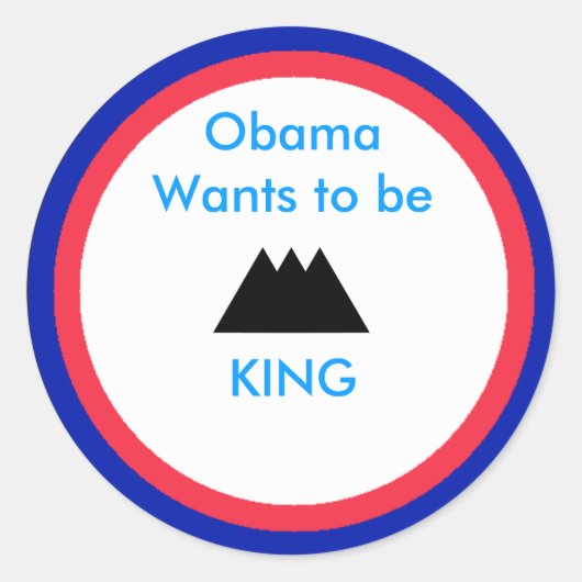 STICKER ROND OBAMA KING (Devant)