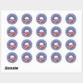Sticker Rond Obama menteur en chef (Feuille)