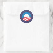 Sticker Rond Obama O (Sac)