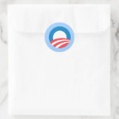 Sticker Rond Obama O (Sac)