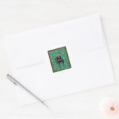 Sticker Rond Obama Portrait Tee _1 (Enveloppe)