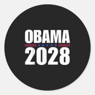 Sticker Rond Obama pour le président 2028 Obama 2028 _1