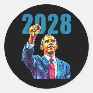 Sticker Rond Obama Pour Le Président 2028 Obama 48ème Président