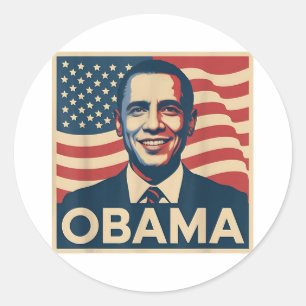 Sticker Rond Obama Pour Le Président 2028 Obama 48ème Président