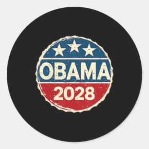 Sticker Rond Obama Président Vintage 2028 Obama 1