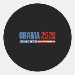 Sticker Rond Obama Président Vintage 2028 Obama _10