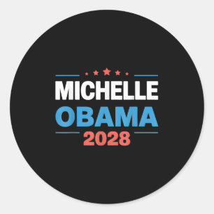 Sticker Rond Obama Président Vintage 2028 Obama _22
