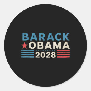 Sticker Rond Obama Président Vintage 2028 Obama _24