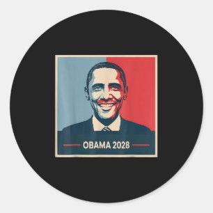 Sticker Rond Obama Président Vintage 2028 Obama _3