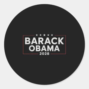 Sticker Rond Obama Président Vintage 2028 Obama _31