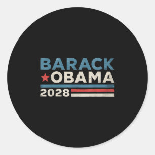 Sticker Rond Obama Président Vintage 2028 Obama _43