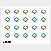 Sticker Rond Obama Rainbow (Feuille)