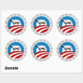 STICKER ROND OBAMA SHEEP (Feuille)