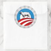 STICKER ROND OBAMA SHEEP (Sac)