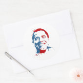 Sticker Rond Obama splat (Enveloppe)