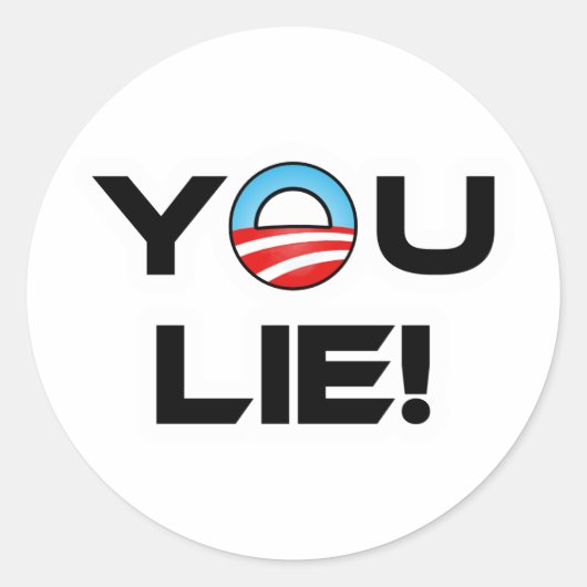 Sticker Rond Obama, Tu Mens (Devant)