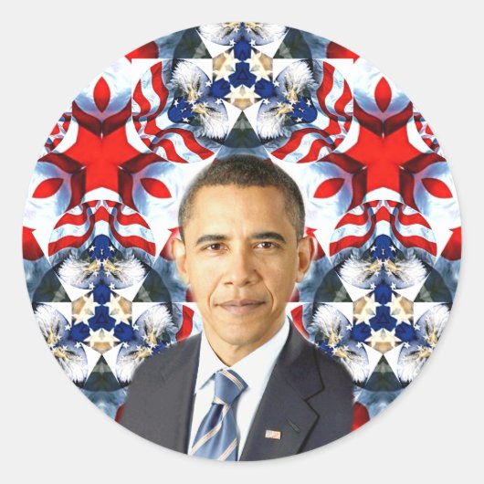 Sticker Rond Obama, USA_ (Devant)