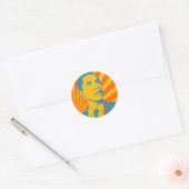 Sticker Rond Obama Vintage (Enveloppe)