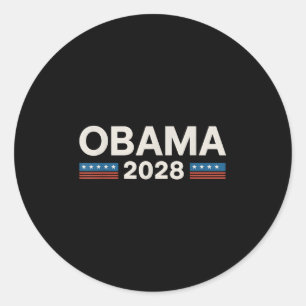 Sticker Rond Obama Vintage rétro patriotique 2028