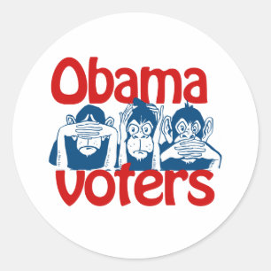 Sticker Rond Obama vote