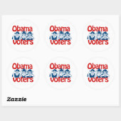 Sticker Rond Obama vote (Feuille)
