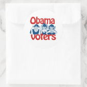 Sticker Rond Obama vote (Sac)