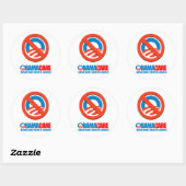 Sticker Rond Obamacare - Se pencher ici, il vient (Feuille)