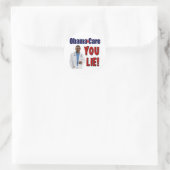 Sticker Rond ObamaCare : "Vous mentez !" (Sac)