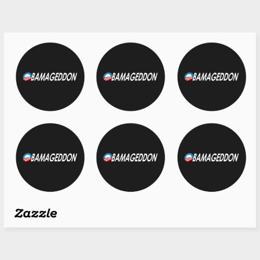 Sticker Rond Obamageddon 2 (Feuille)