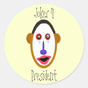 Sticker Rond obamajoker, joker 4, président