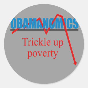Sticker Rond Obamanomics - Lutter contre la pauvreté