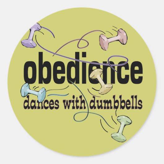 Sticker Rond Obéissance : Danses avec cloches (Devant)