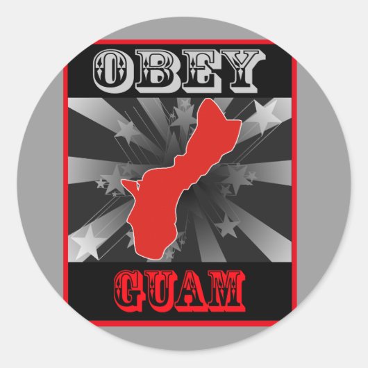 Sticker Rond Obey Guam (Devant)