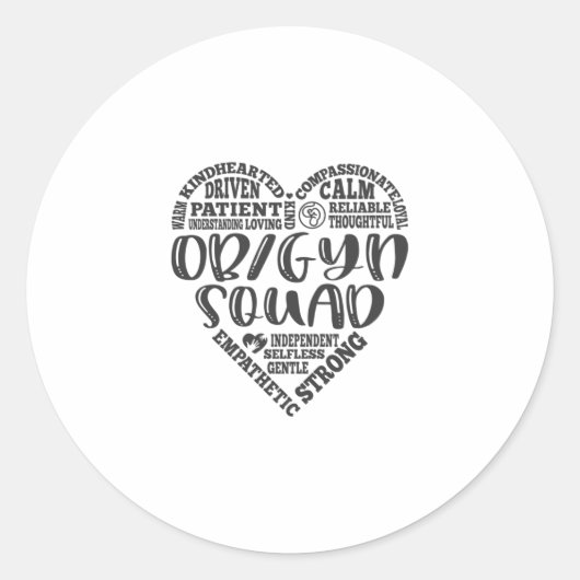 Sticker Rond OBGYN, OB-GYN, gyn, obstétricien (Devant)