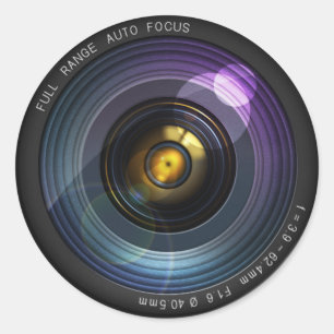 Sticker Rond Objectif d'appareil photo