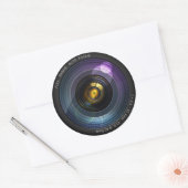 Sticker Rond Objectif d'appareil photo (Enveloppe)
