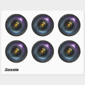Sticker Rond Objectif d'appareil photo (Feuille)