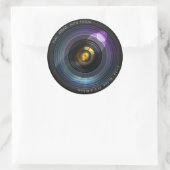 Sticker Rond Objectif d'appareil photo (Sac)